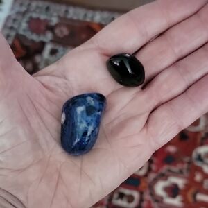 Lapis Lazuli and Apache Indian Tear Stones